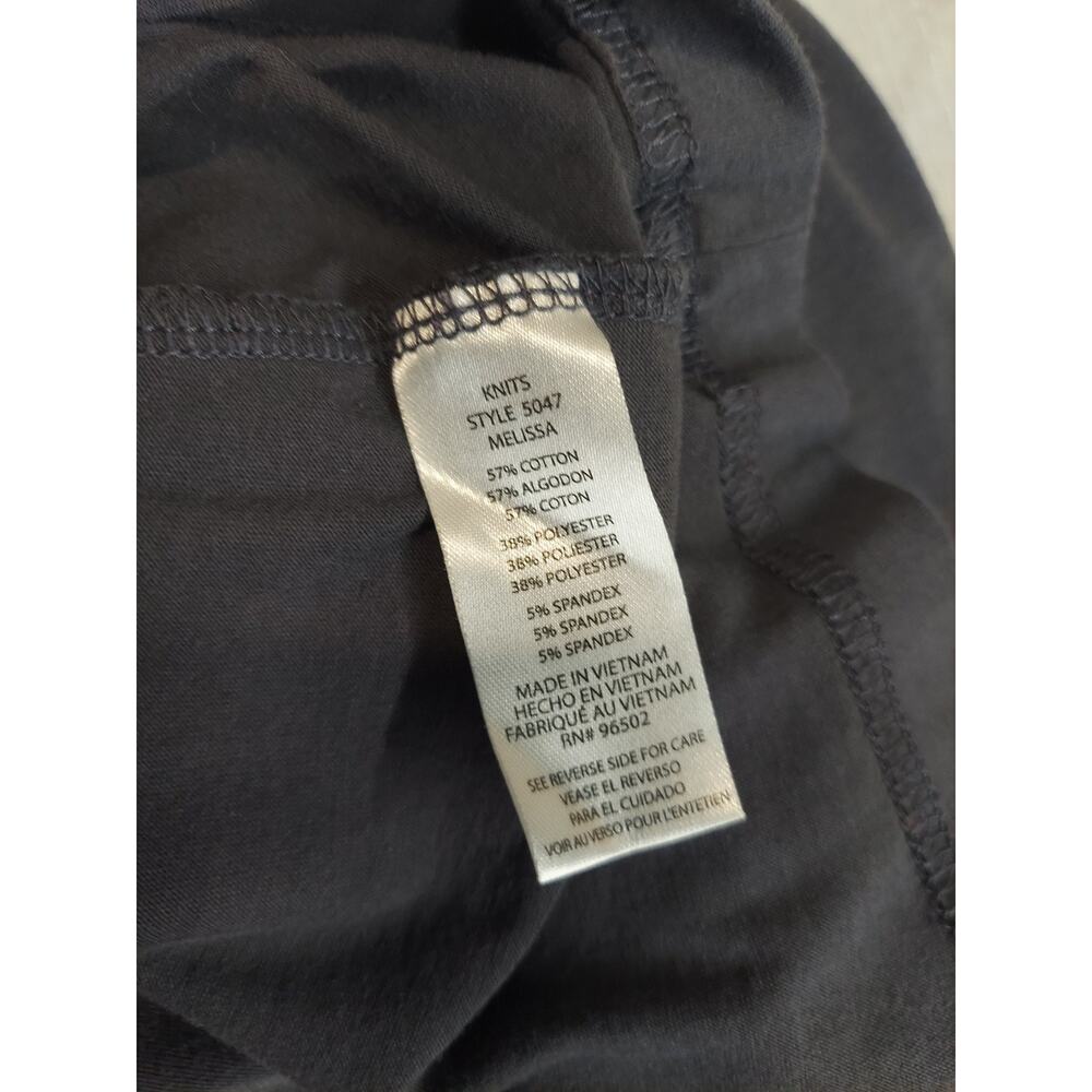 Healing Hands Womens Long Sleeve Scoop Neck Shirt L Grey Comfortable - Picture 4 of 4